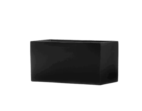 Кашпо TREEZ Effectory — Black Stone — Низкий прямоугольник — Антрацит