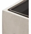 Кашпо TREEZ Effectory — Beton — Куб — Белый песок