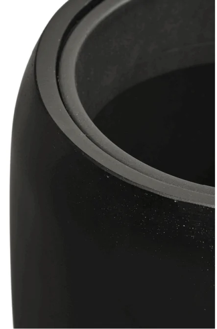 Кашпо TREEZ Effectory — Black Stone — Высокий округлый конус — Антрацит