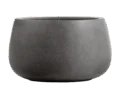 Кашпо TREEZ Effectory — Beton — Низкая Design-чаша — Тёмно-серый бетон